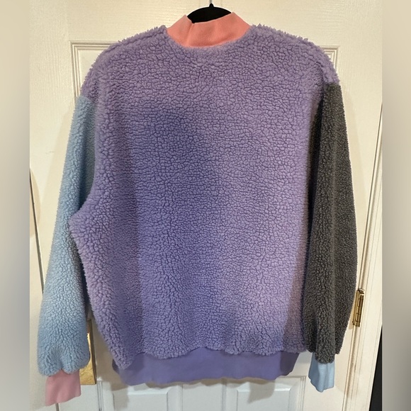 Lazy Oaf Pastel Panel Color Block Fleece Size M - Picture 7 of 9
